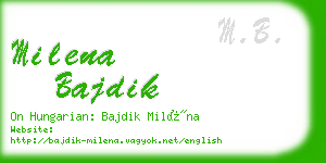 milena bajdik business card